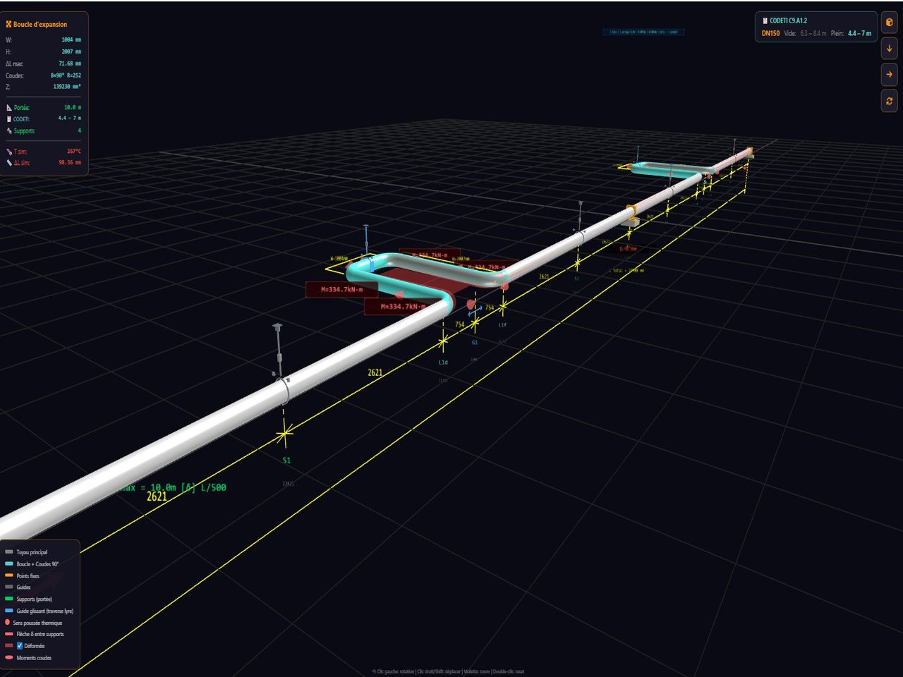 Expansion Loop Calculator 3D