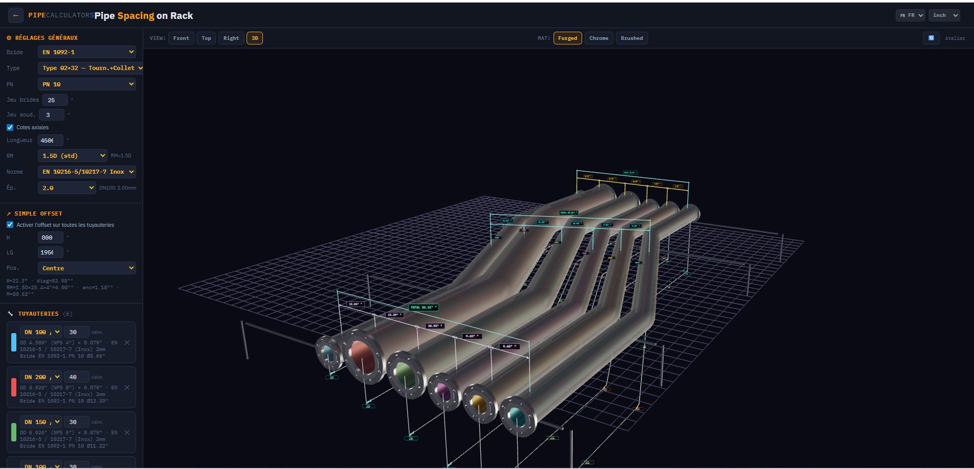 Pipe Spacing on Rack